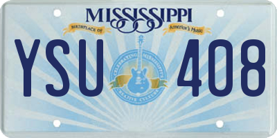 MS license plate YSU408