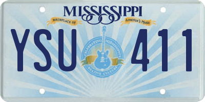 MS license plate YSU411
