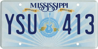 MS license plate YSU413