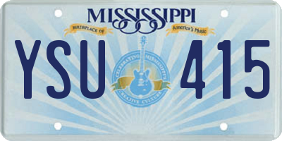 MS license plate YSU415