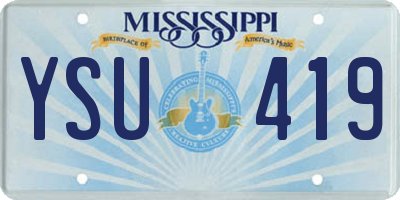 MS license plate YSU419