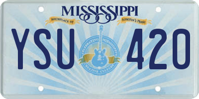 MS license plate YSU420