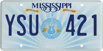 MS license plate YSU421