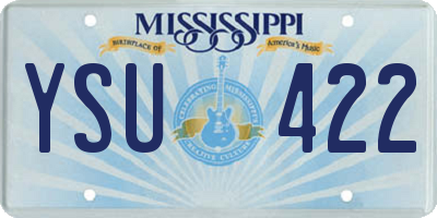 MS license plate YSU422