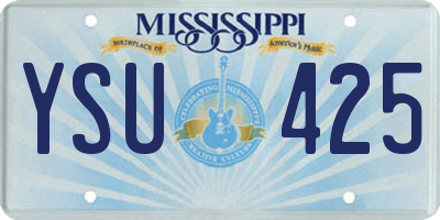 MS license plate YSU425