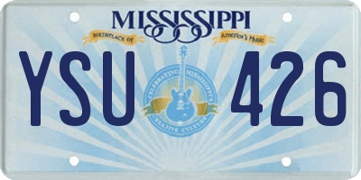 MS license plate YSU426