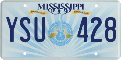 MS license plate YSU428