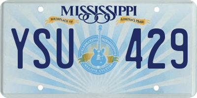 MS license plate YSU429
