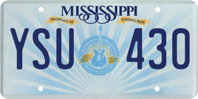 MS license plate YSU430