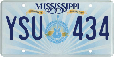 MS license plate YSU434