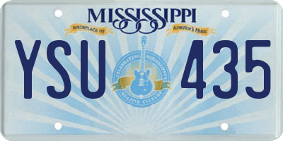 MS license plate YSU435