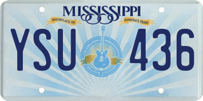 MS license plate YSU436