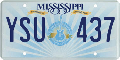 MS license plate YSU437