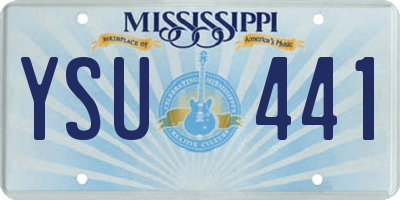 MS license plate YSU441