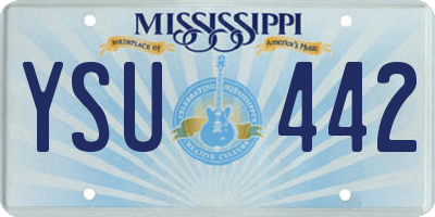 MS license plate YSU442