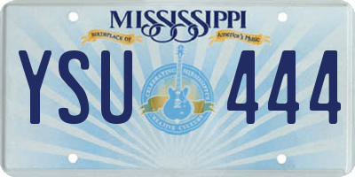 MS license plate YSU444