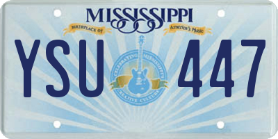 MS license plate YSU447