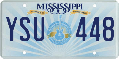 MS license plate YSU448