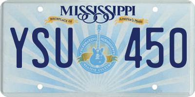 MS license plate YSU450
