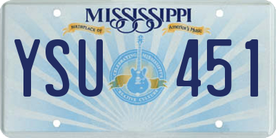 MS license plate YSU451