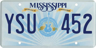 MS license plate YSU452