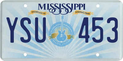 MS license plate YSU453
