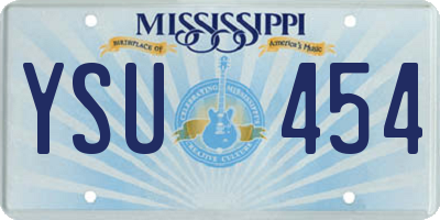 MS license plate YSU454