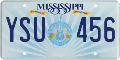 MS license plate YSU456