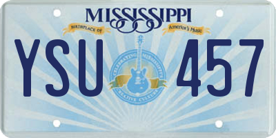 MS license plate YSU457