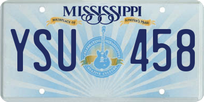 MS license plate YSU458