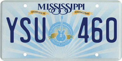 MS license plate YSU460