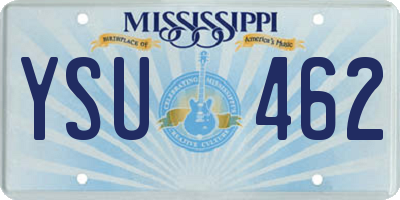 MS license plate YSU462
