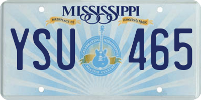 MS license plate YSU465