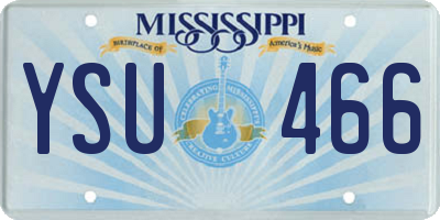 MS license plate YSU466