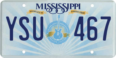 MS license plate YSU467