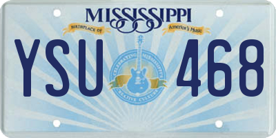 MS license plate YSU468