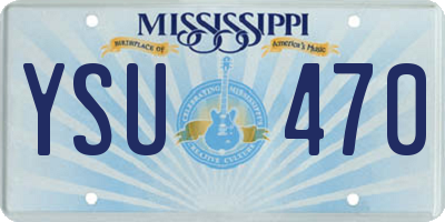 MS license plate YSU470