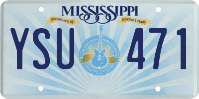 MS license plate YSU471