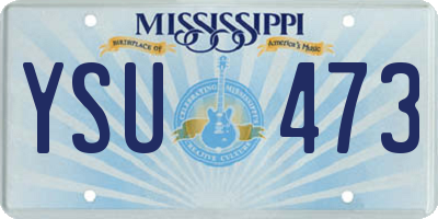 MS license plate YSU473