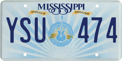 MS license plate YSU474