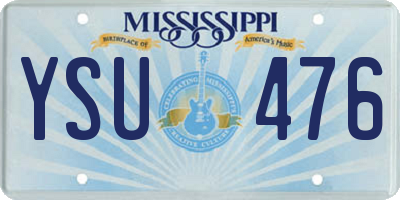 MS license plate YSU476