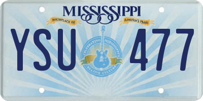 MS license plate YSU477