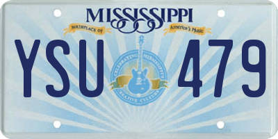 MS license plate YSU479