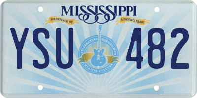 MS license plate YSU482