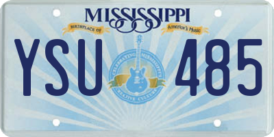 MS license plate YSU485