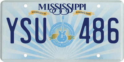 MS license plate YSU486
