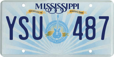 MS license plate YSU487