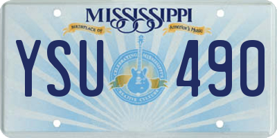 MS license plate YSU490