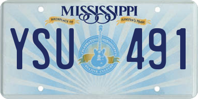 MS license plate YSU491