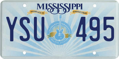 MS license plate YSU495